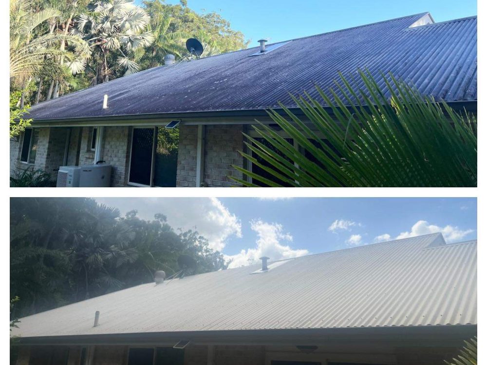 Recent pressure washing job