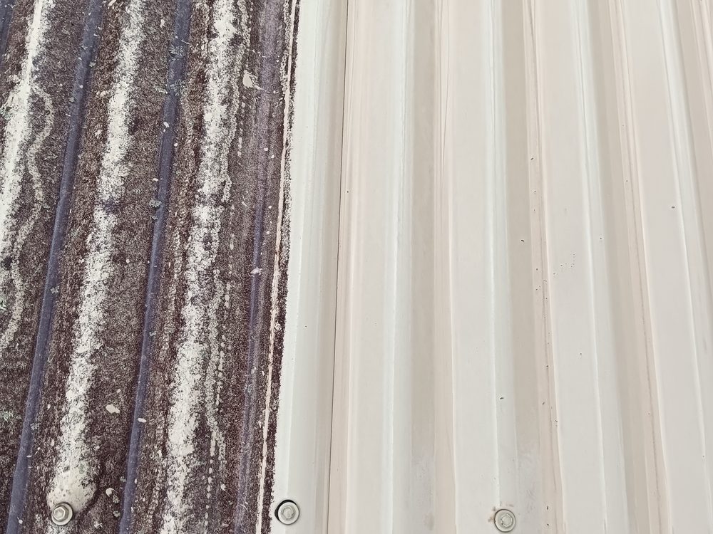 Roof cleaning result